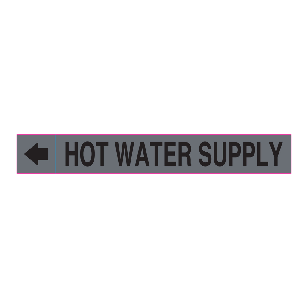 Brady HOT WATER SUPPLY Plenum Duct Marker