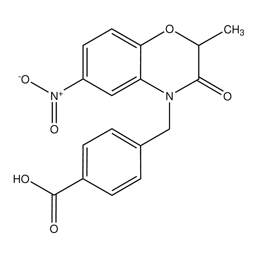 Merck 4-((2,3-Dihydro-2-methyl-6-nitro-3-oxobenzo[b][1,4]oxazin-4-yl)methyl)benzoic acid
