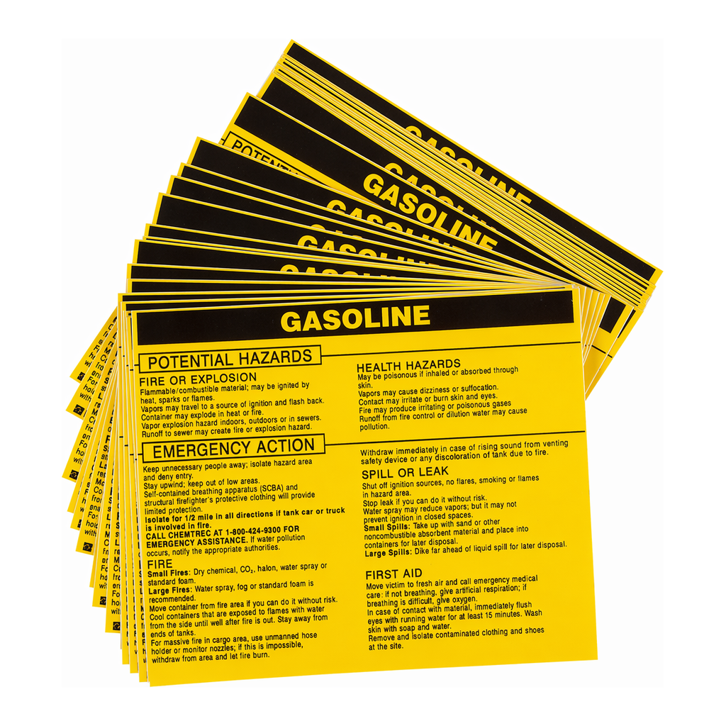 Brady GASOLINE Labels
