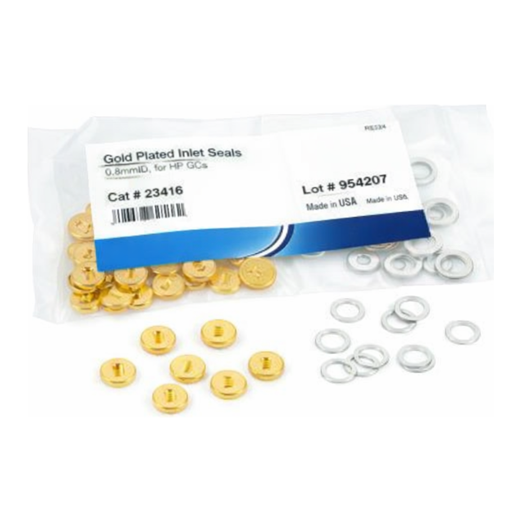 Restek Gold Plated Inlet Seals, 0.8mmID, for HP GCs, 50-pk