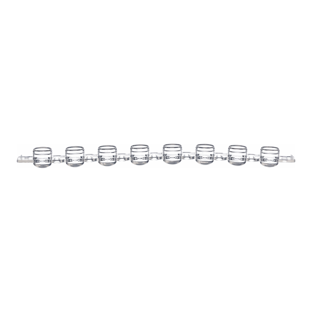 Greiner Bio One SAPPHIRE 8-CAP STRIP, PP, NATURAL, DOMED,FOR 6732XX, 125 PCS./BAG
