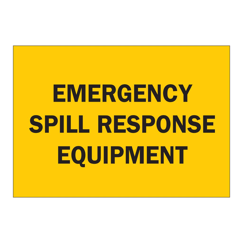 Brady Emergency Spill Response Equipment Sign
