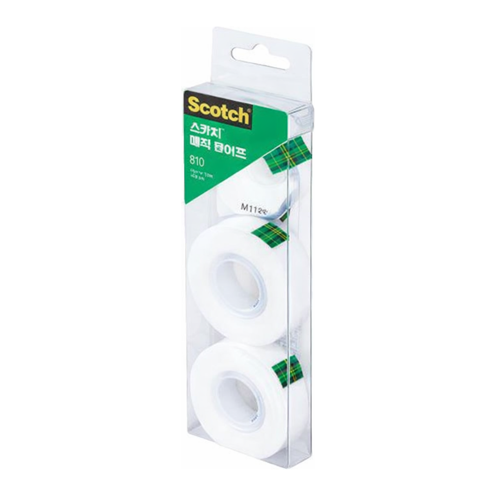 OFFICENEX 3M 스카치 매직테이프 리필 810R-3 세이빙팩10%(18mmX32m 3개입)