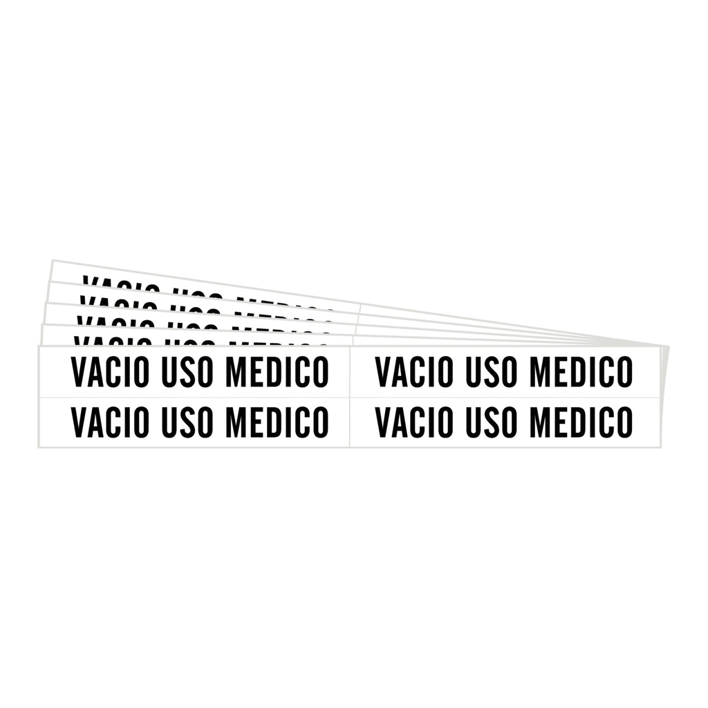 Brady Self-Adhesive Pipe Marker: VACIO USO MEDICO