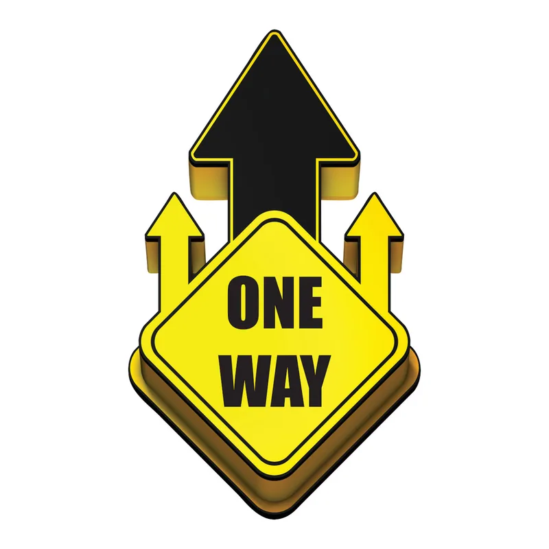 Brady One Way 3D Floor Sign