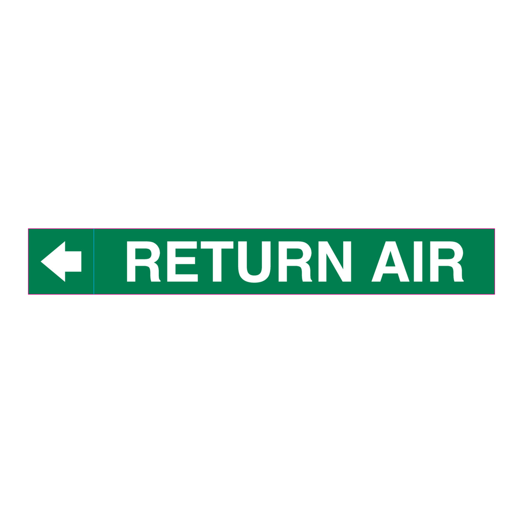 Brady RETURN AIR Plenum Duct Marker