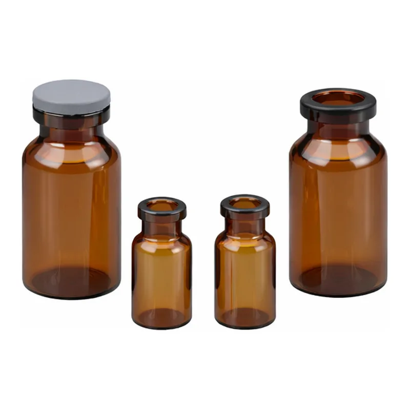 AS ONE Vial Bottle (with Butyl Rubber Plug) Brown, 바이알 병 (부틸고무 마개 부속) 갈색