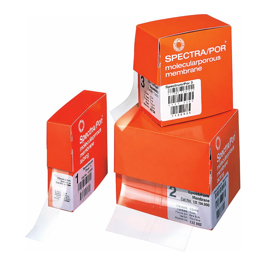 Thermo Fisher Scientific Spectra/Por 2 RC Dialysis Membrane Tubing 12,000 to 14,000 Dalton MWCO, Flat width: 45mm