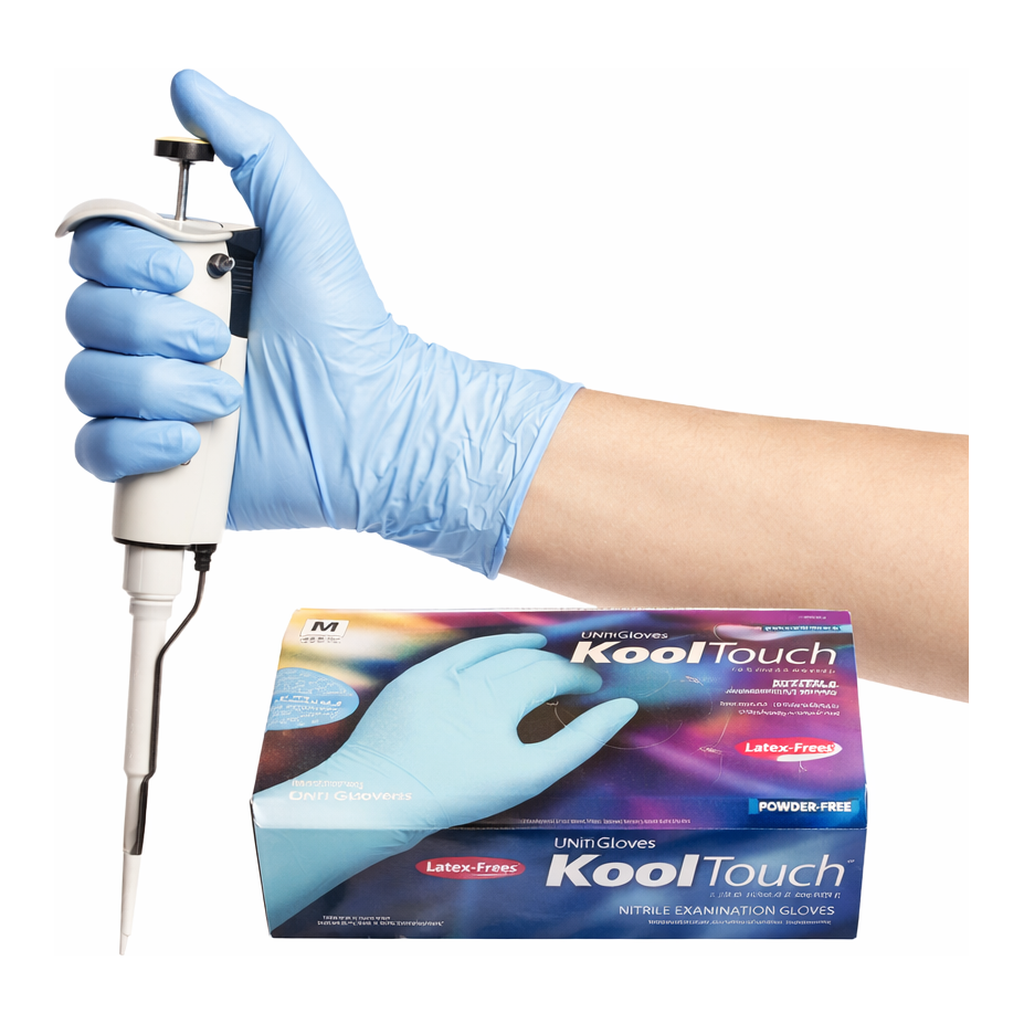 Daihan Science UniGloves Premium Nitrile Exam Glove, KoolTouch TM , Ideal for Soft Heavy-Duty,