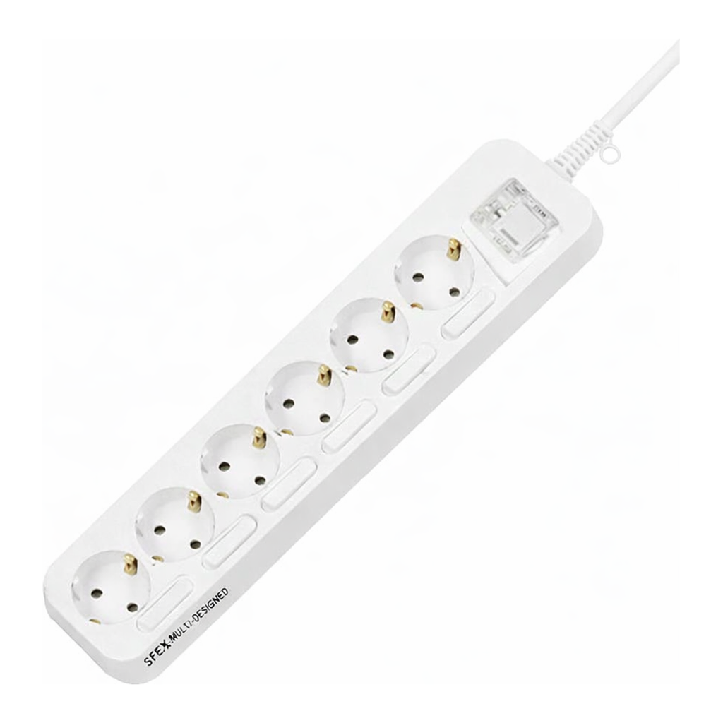 OFFICENEX 자동소화 개별 멀티탭(6구/3M/DYM-SG6C-SI/SFEX)