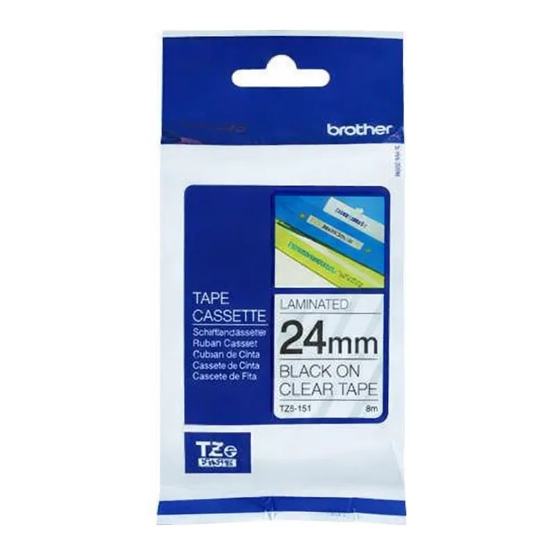 OFFICENEX 브라더 테이프카트리지(TZe-151/24mm/투명/흑색문자)