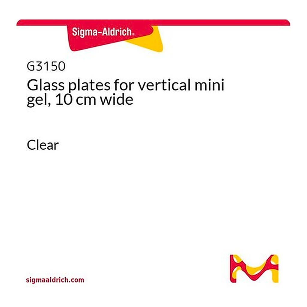 Merck Glass plates for vertical mini gel, 10 cm wide
