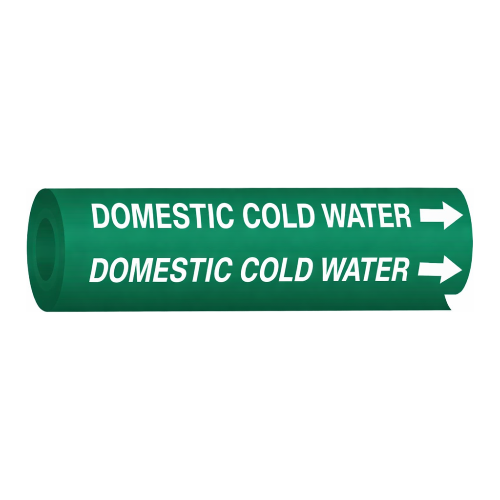 Brady DOMESTIC COLD WATER High Performance Pipe Markers