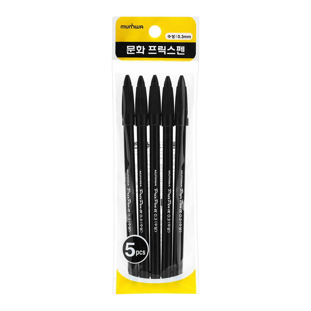 OFFICENEX 문화 프릭스펜 5개입(0.3mm/흑색)