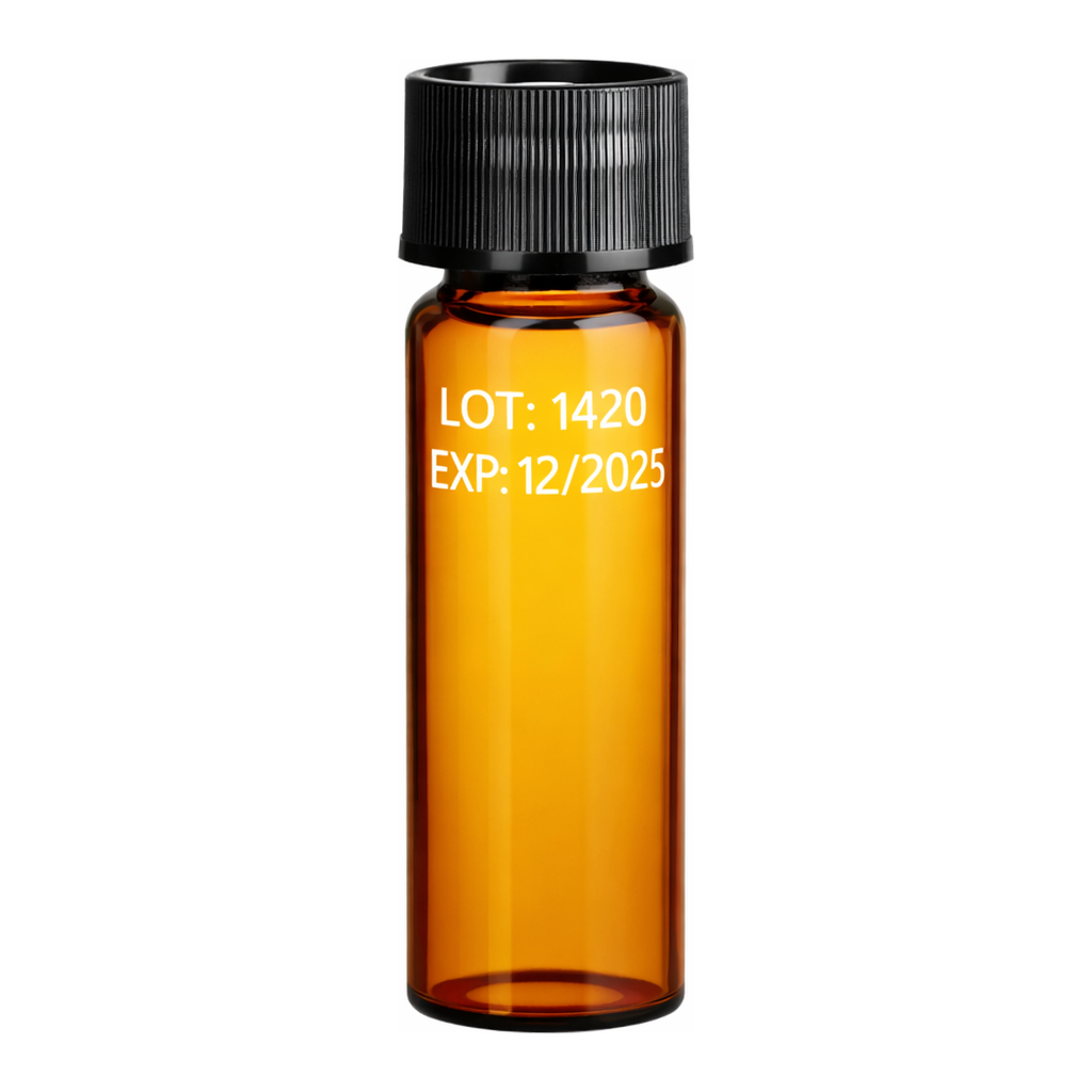 Waters Deactivated Amber Glass 15 x 45 mm Screw Neck Vial, with Cap and Preslit PTFE/Silicone Septum, 4 mL Volume, 100/pk