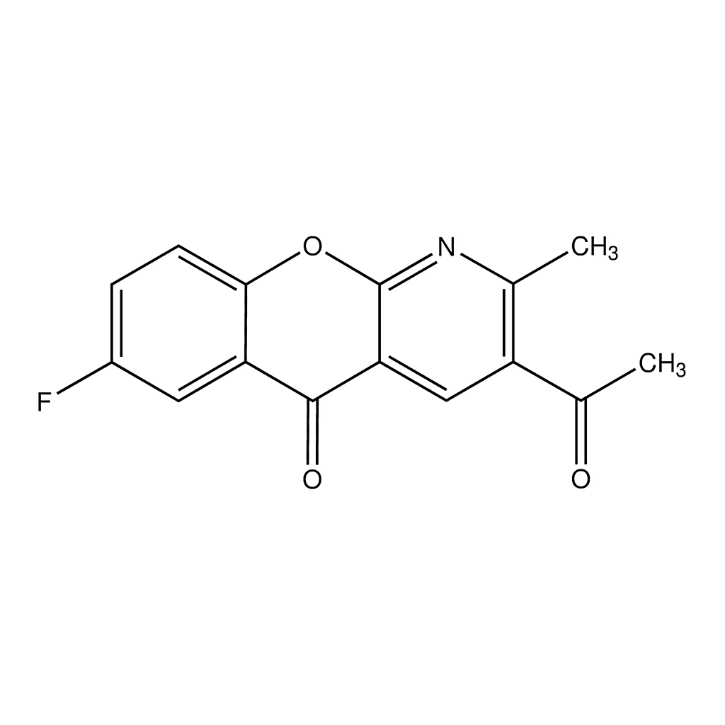 Merck 3-Acetyl-7-fluoro-2-methyl-5H-[1]benzopyrano[2,3-b]pyridin-5-one