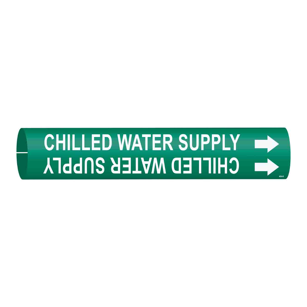 Brady CHILLED WATER SUPPLY Snap-On/Strap-On Pipe Marker