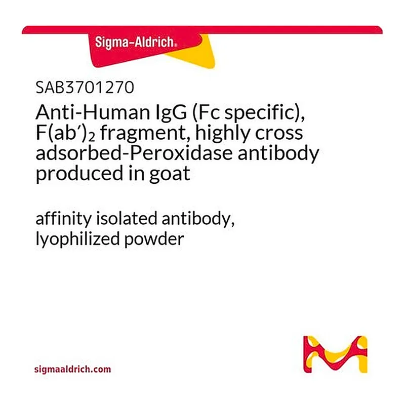 Merck Anti-Human IgG (Fc specific), F(ab')2 fragment, highly cross adsorbed-Peroxidase antibody produced in goat