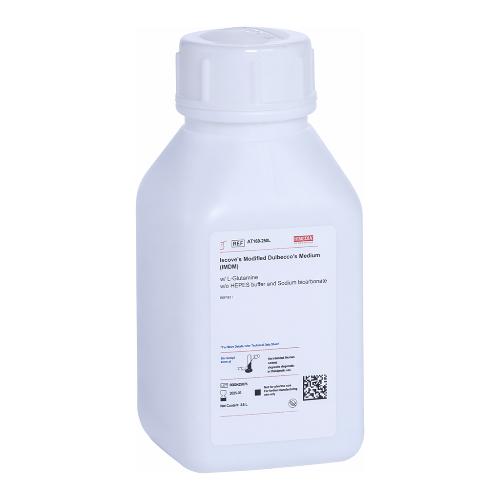 Himedia Iscove`s Modified Dulbecco`s Medium (IMDM) w/ L-Glutamine w/o HEPES buffer and Sodium bicarbonate