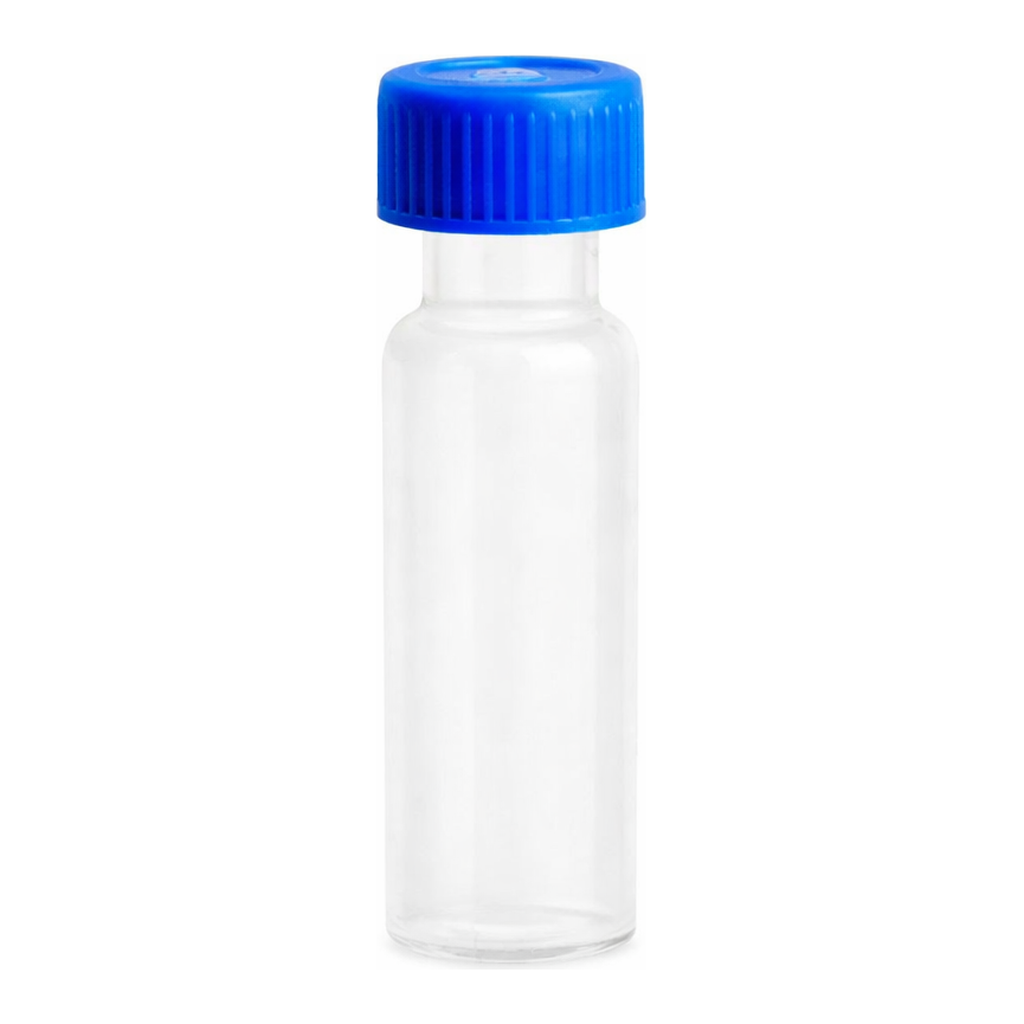 Waters Polypropylene 12 x 32 mm Screw Neck Vial, with Cap and PTFE/Silicone Septum, 700 µL Volume, 100/pk