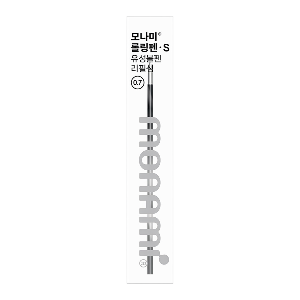 OFFICENEX 모나미 롤링펜에스 리필심 (0.7/흑색/12EA)