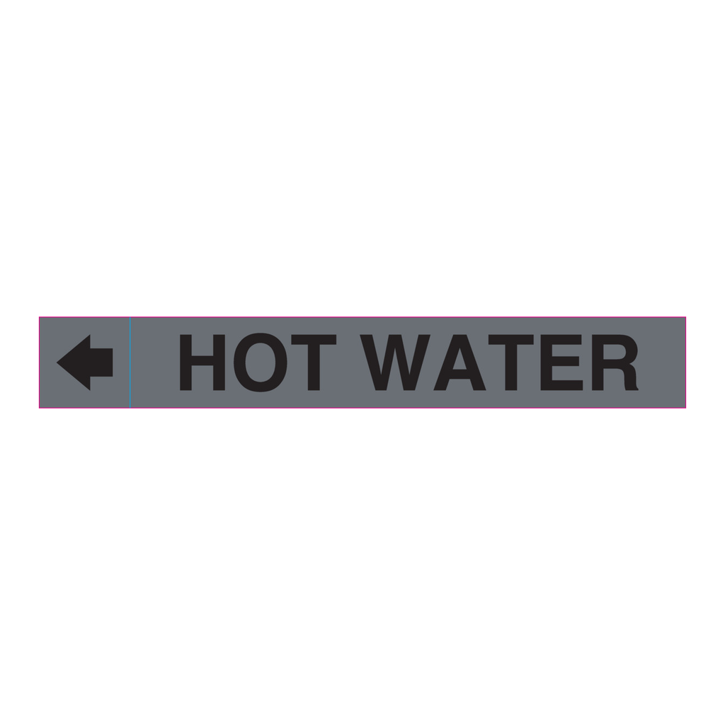 Brady HOT WATER Plenum Duct Marker
