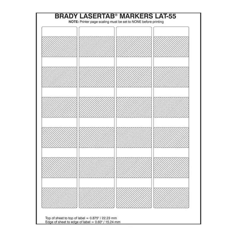 Brady LaserTab Series Self-Laminating Polyester Labels
