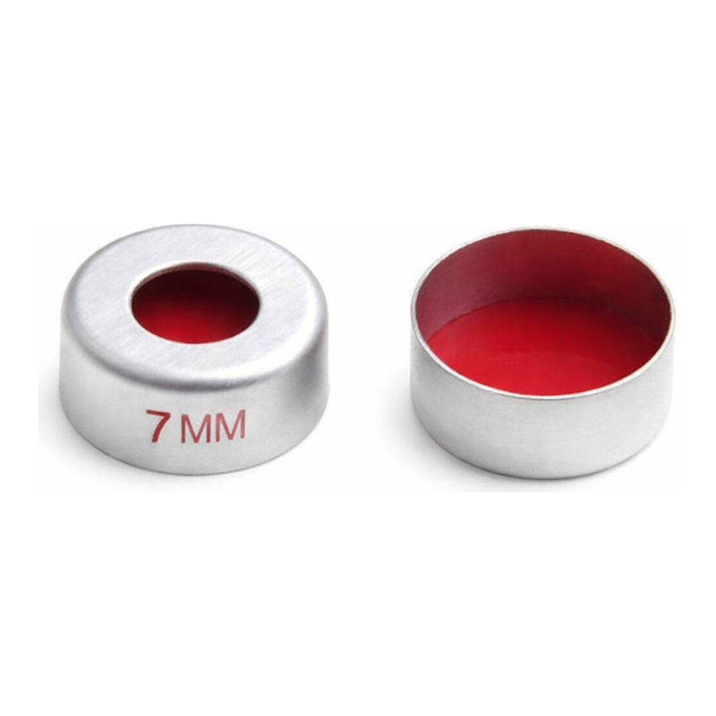 [이벤트]Agilent Cap, crimp, silver aluminum, 11 mm, PTFE/red rubber septa