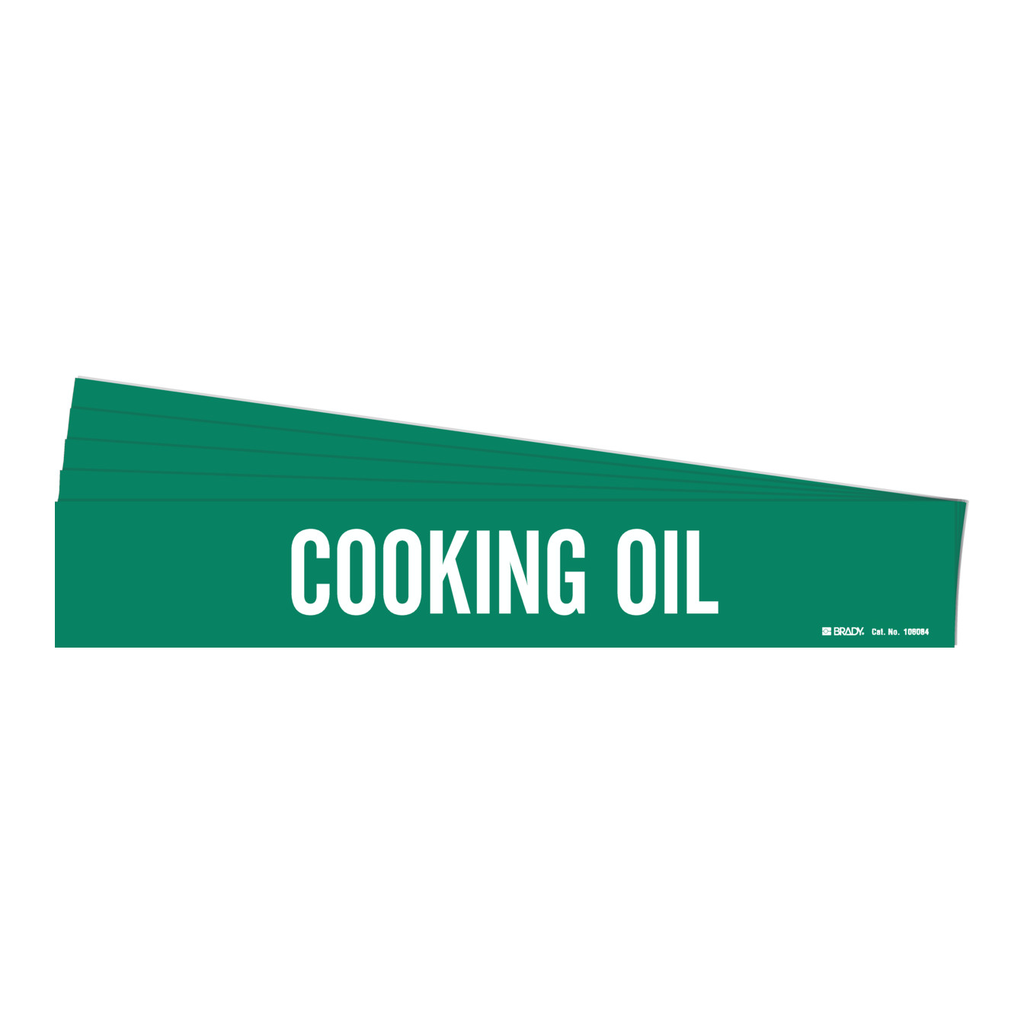 Brady COOKING OIL Polyester Pipe Markers