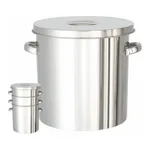 AS ONE Stainless Steel Tapered Tank (with Lid), SUS304, 테이퍼형 스테인리스탱크(뚜껑 부속)