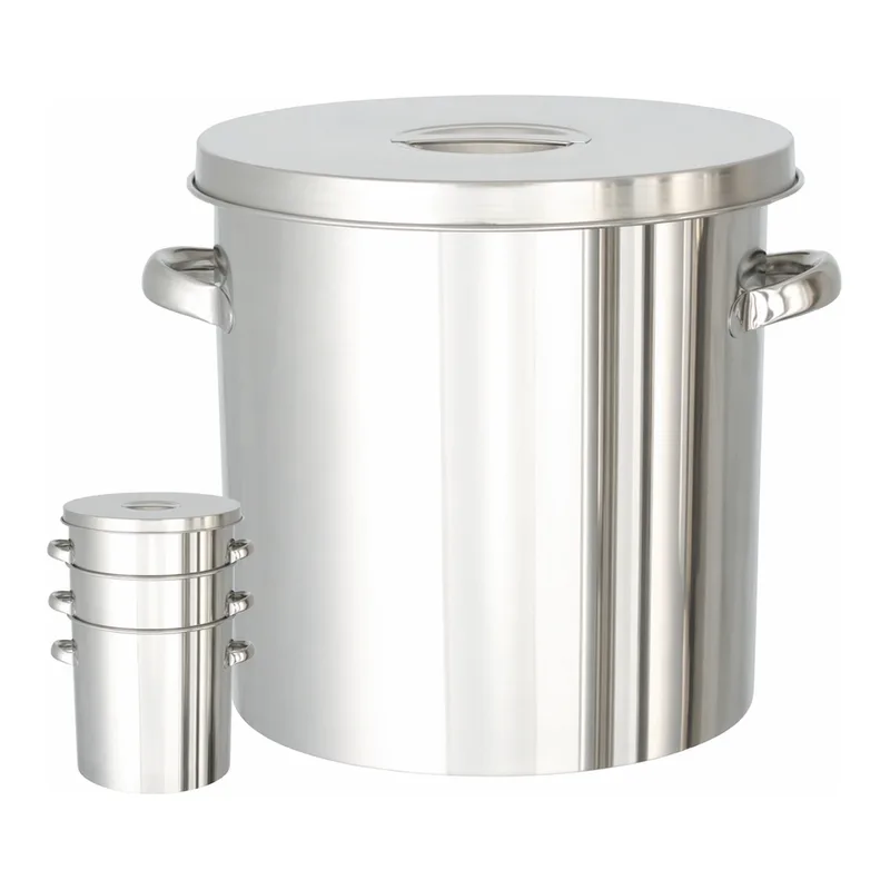 AS ONE Stainless Steel Tapered Tank (with Lid), SUS304, 테이퍼형 스테인리스탱크(뚜껑 부속)