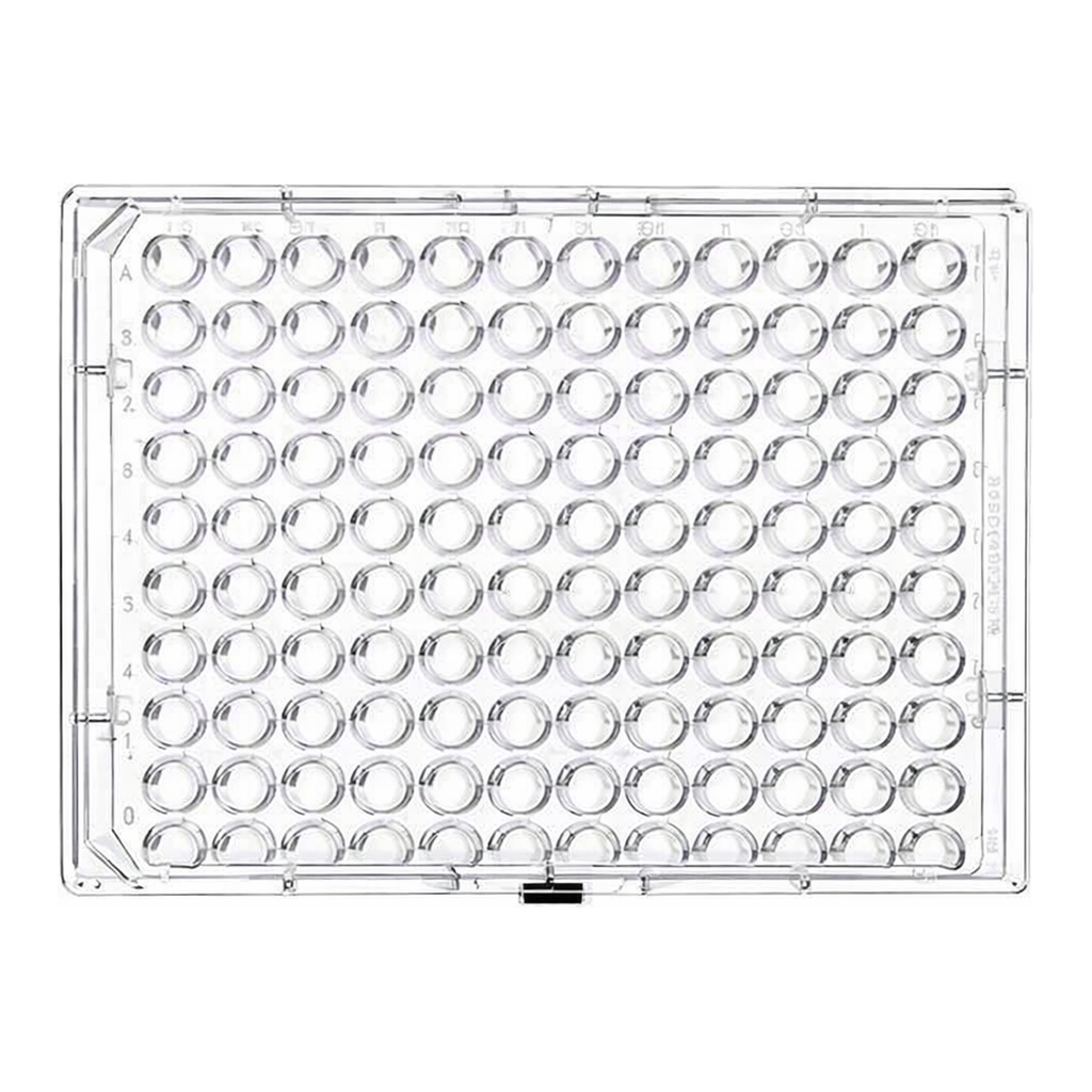 Greiner Bio One CELL CULTURE MICROPLATE, 96 WELL, PS, F-BOTTOM(CHIMNEY WELL), CLEAR, CELLCOAT®, COLLAGEN TYPE I, LID WITH CONDENSATION RINGS, 5 PCS./BAG