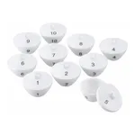 AS ONE Numbered Porceline Crucible(10pieces Set with CoverS), 번호부 자기 도가니(10개 세트 뚜껑부속)