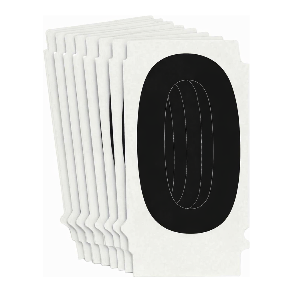 Brady 1.5" Black Helvetica Font Quik-Align Self-Spacing Numbers