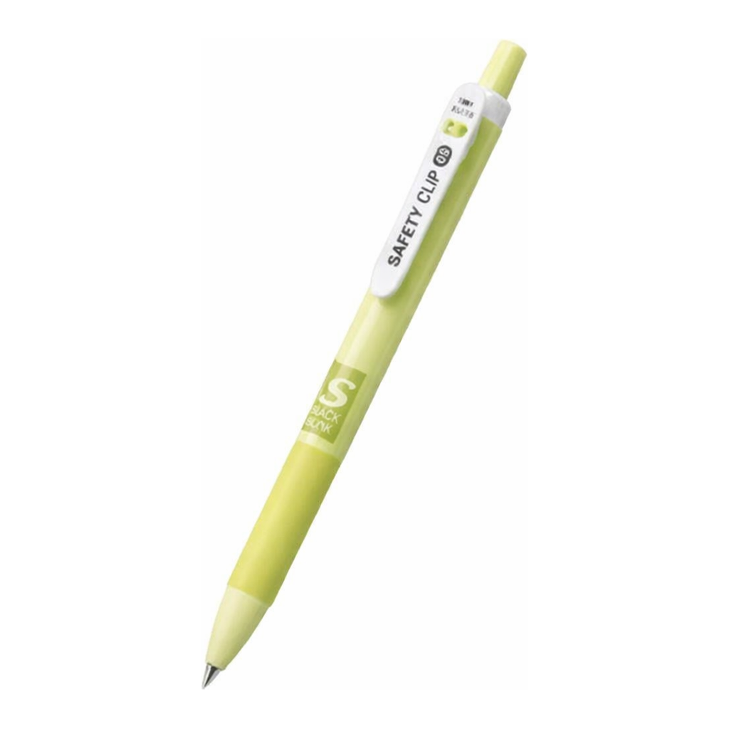 OFFICENEX 마이펜 세이프티클립S 볼펜(0.5mm/크림옐로우/1EA)