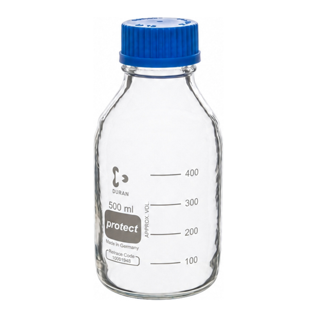 DURAN protect bottle GL45, 500ml, clear