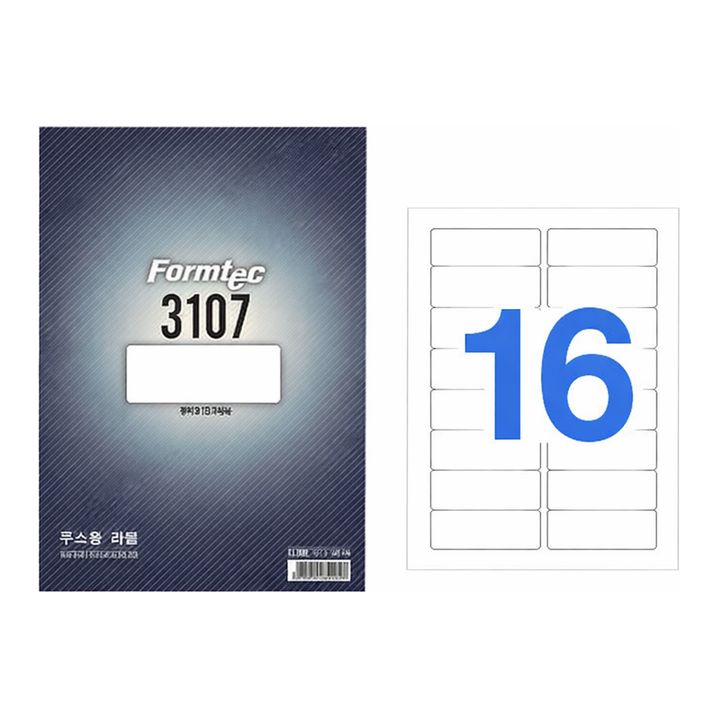 OFFICENEX 주소용 라벨(16칸/100매/LS-3107/폼텍)친환경 인증 상품