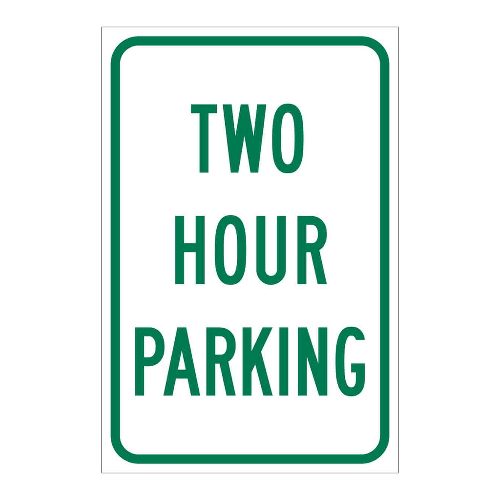 Brady Two Hour Parking Sign