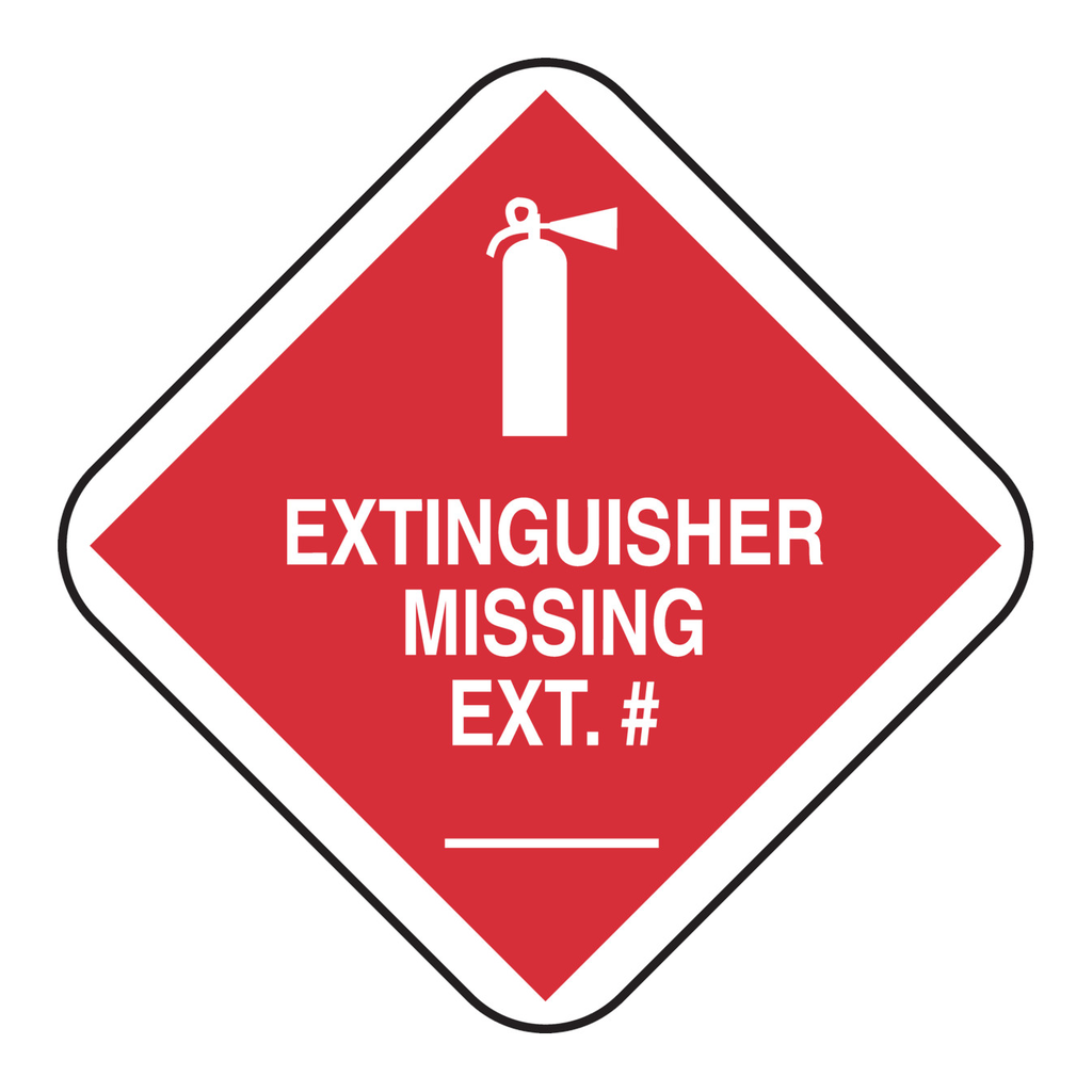 Brady Extinguisher Missing Ext # Sign