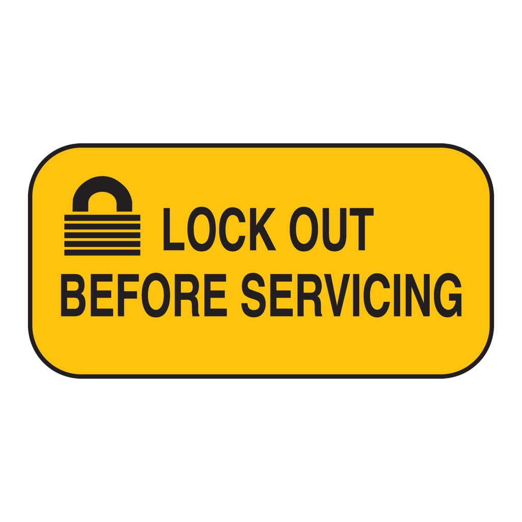 Brady Lock Out Before Servicing Sign