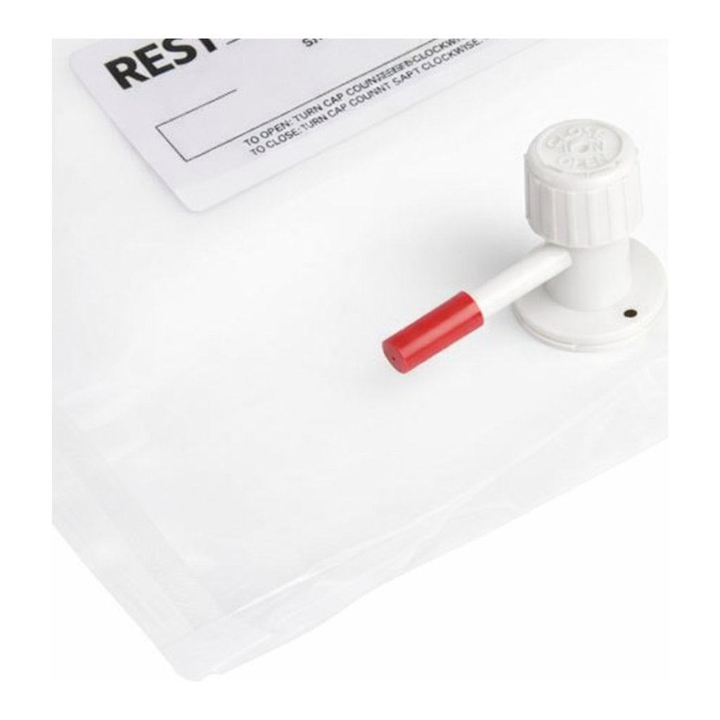 Restek Tedlar Bag, w/Single Polypropylene Valve & Septum Fitting 25 Liter Cap., 17.5in x 24in, 5p