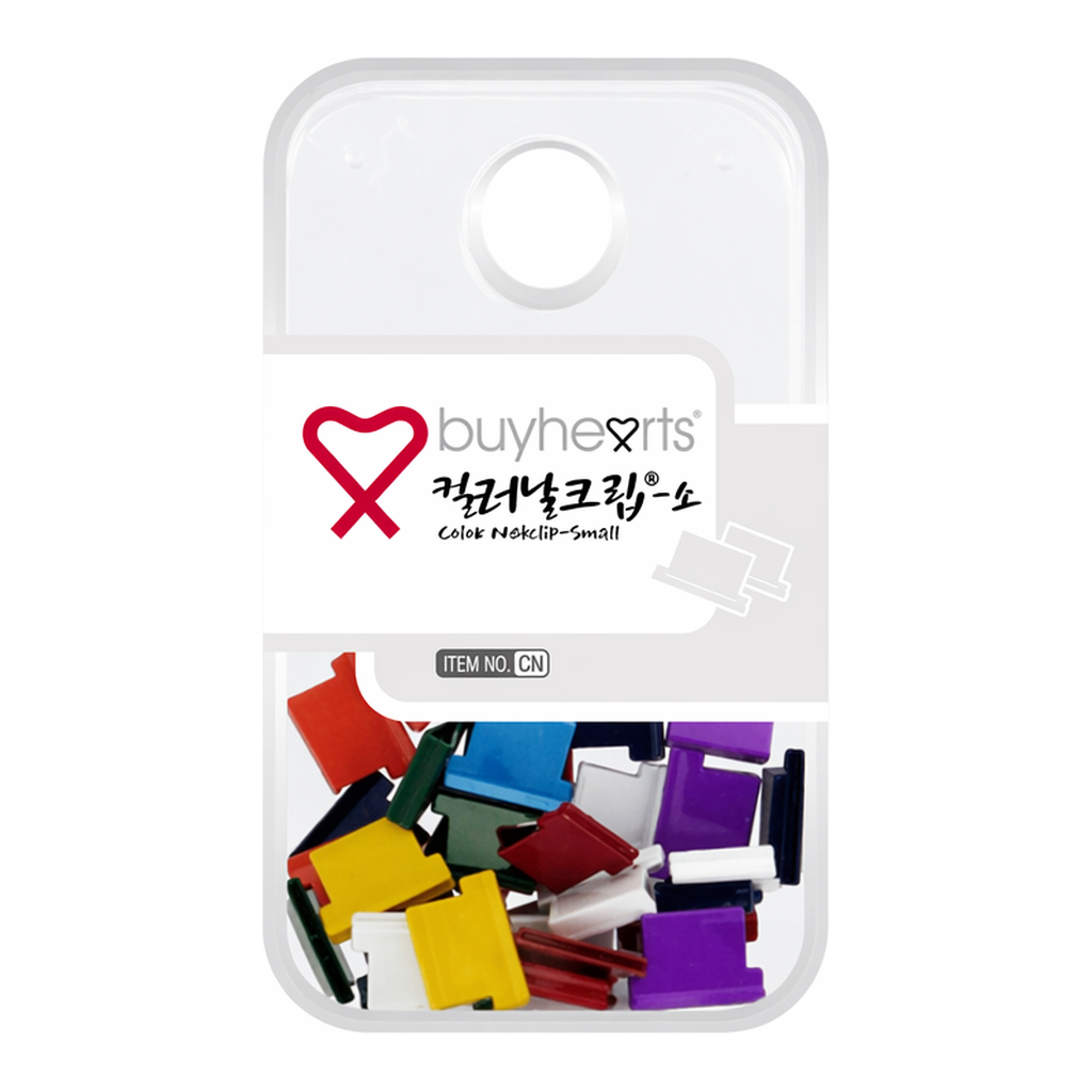 OFFICENEX 바이하츠 컬러날크립(심)(소, 32개입, 20매용)