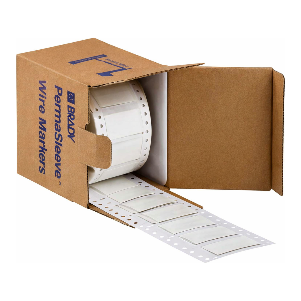 Brady PermaSleeve High Temperature Heat Shrink Labels, 3/4" Dia, for 3" Core Printers