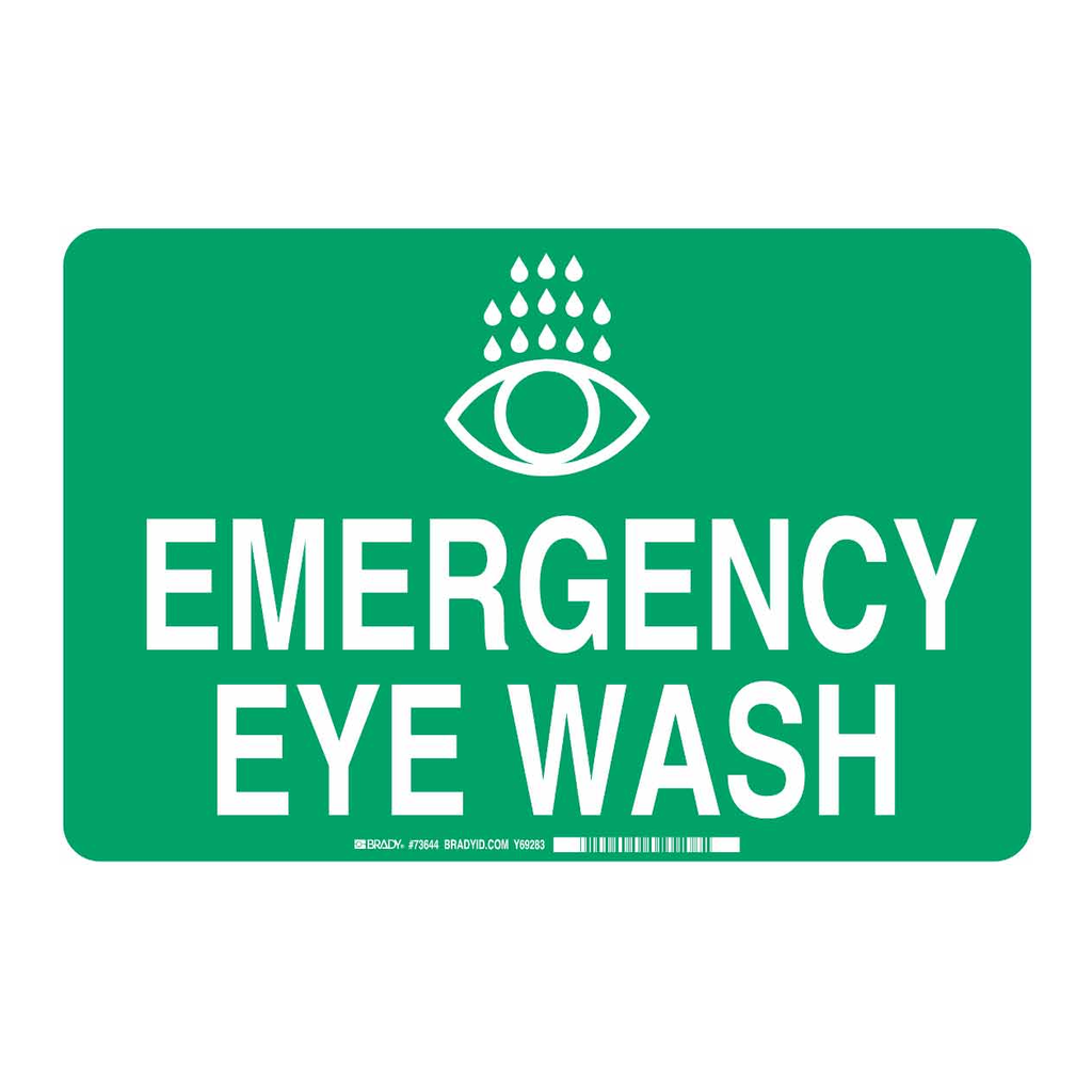Brady Emergency Eye Wash Sign