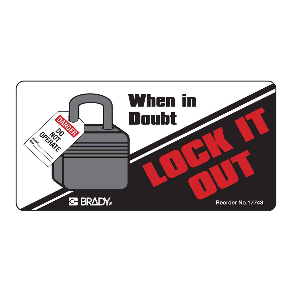 Brady When In Doubt Lock It Out Labels