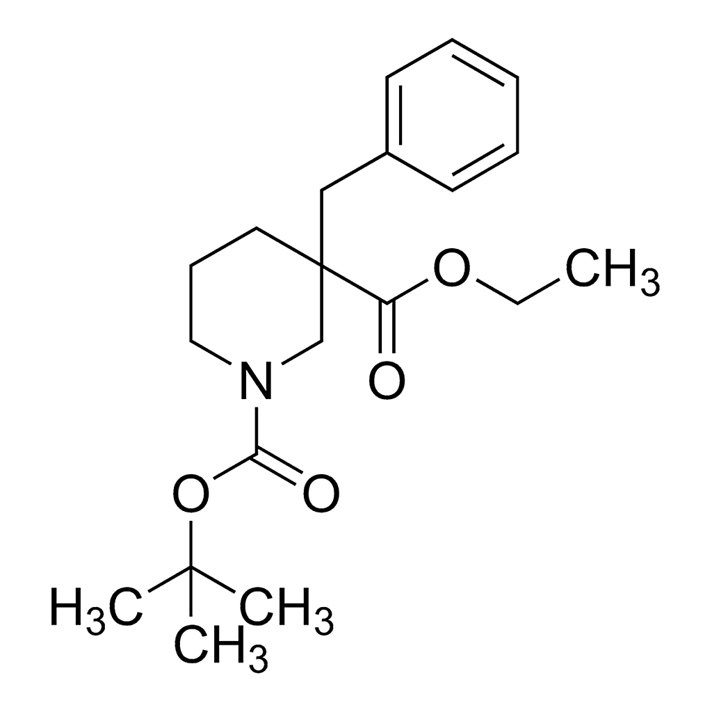 Merck 3-Benzylpiperidine-1,3-dicarboxylic acid 1-tert-butyl ester 3-ethyl ester
