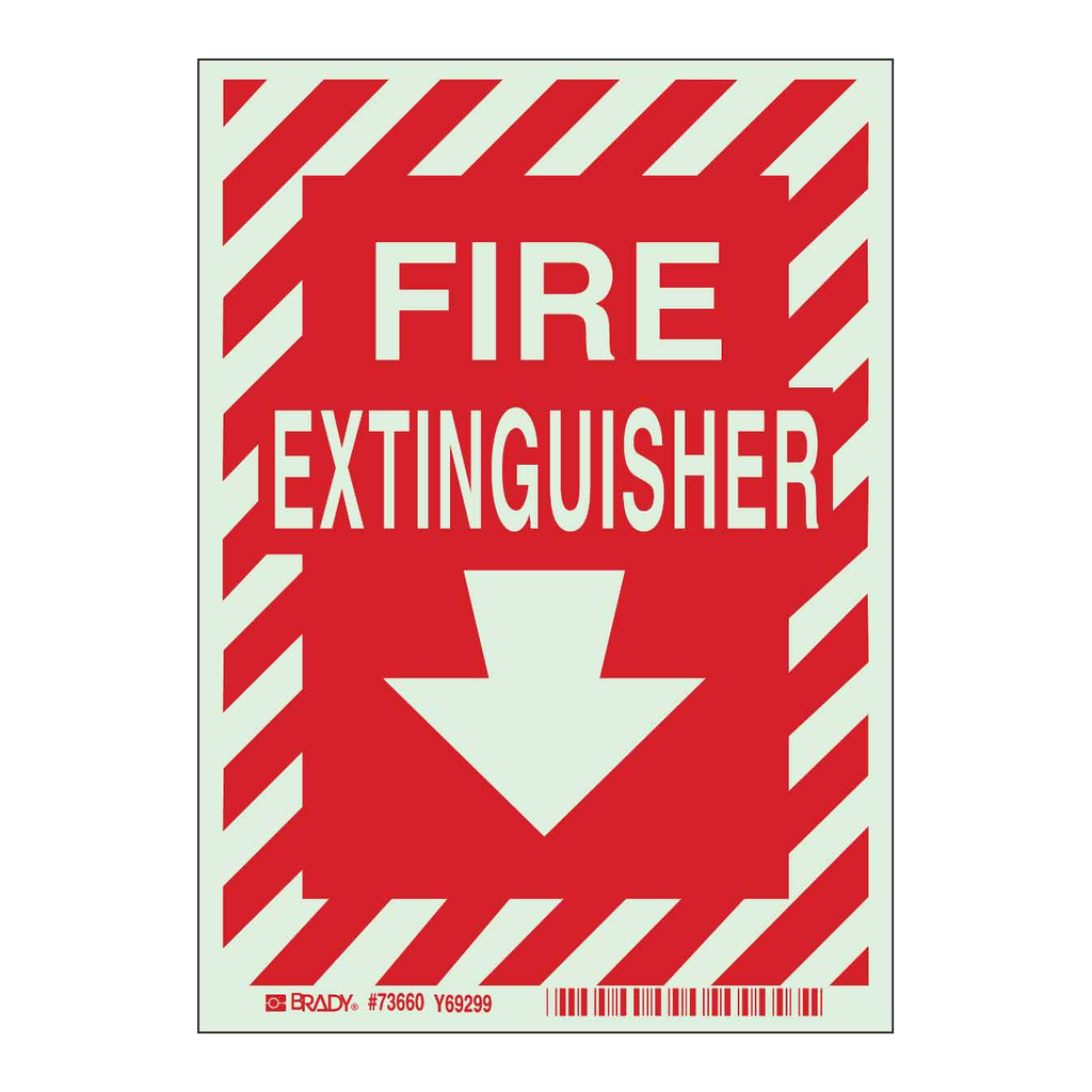 Brady BradyGlo Fire Extinguisher Sign