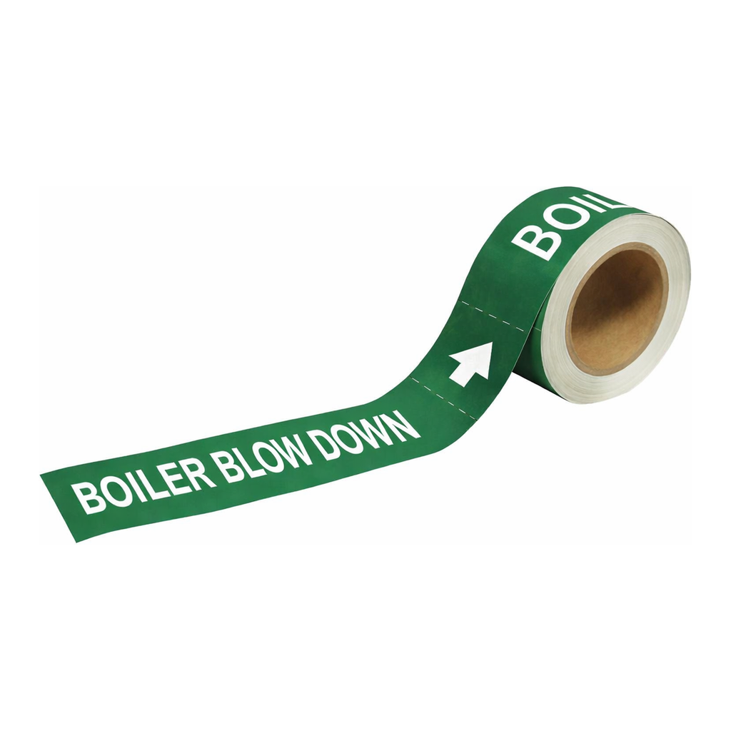 Brady BOILER BLOW DOWN Pipe Markers-To-Go