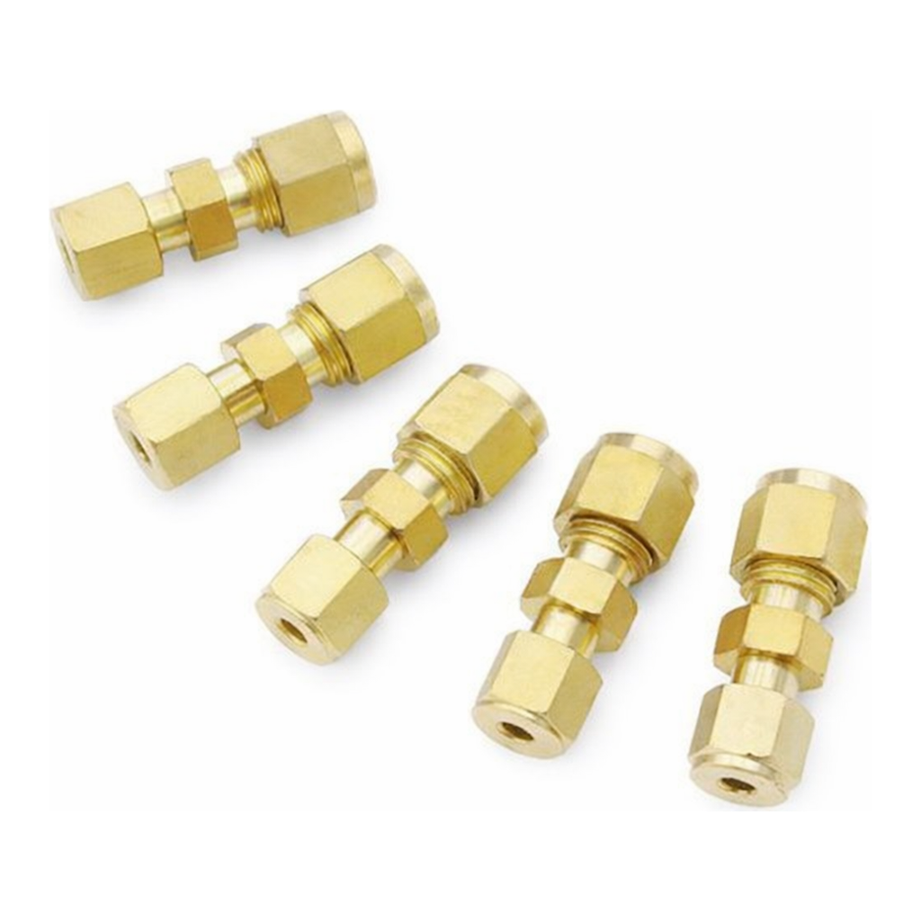 Restek Swagelok Fitting, Brass, 1/4in to 1/8in Reducing Union, 5-pk