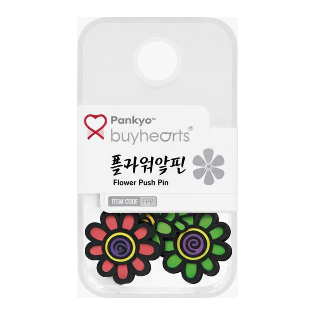 OFFICENEX 바이하츠 플라워압핀(꽃 모양)